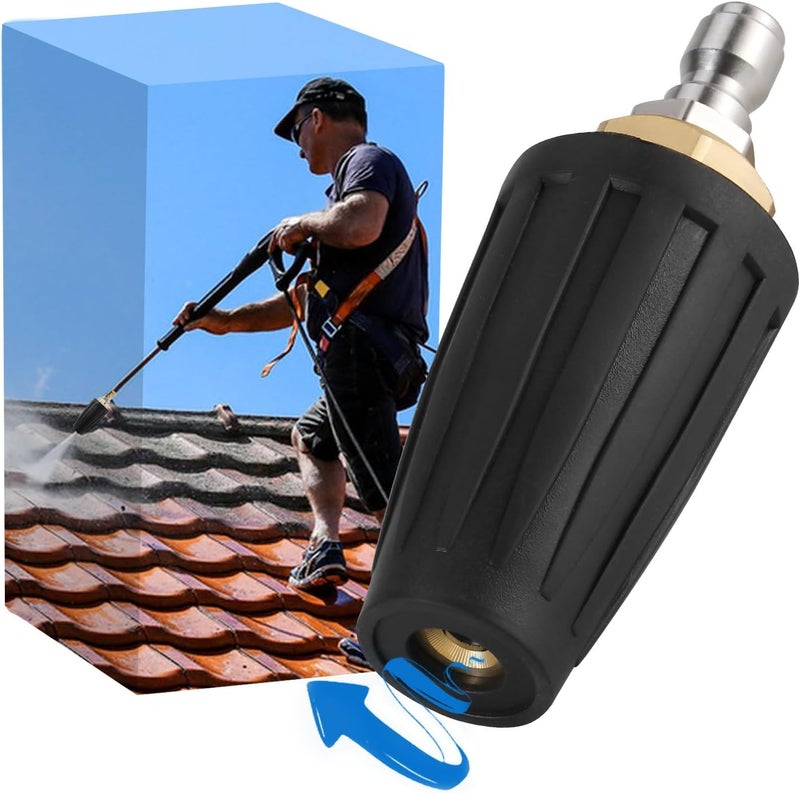 bihijua Turbo Nozzle Pressure Washer Tips, Durable Ceramic Core, 360° Rotating Pressure Washer Turbo Nozzle 4000 PSI with 1/4'' Quick Connect, 4.0 GPM, 4.0 Orifice, Hot- or Cold-Water Use - Image 1